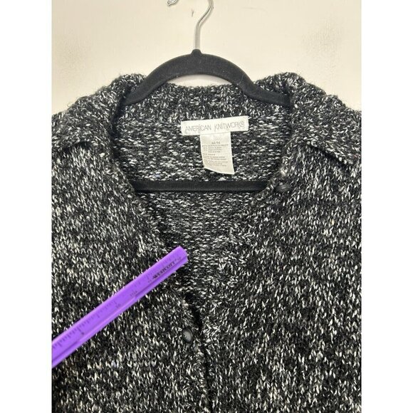 American Knitworks Womens Sweater Cardigan Button Down Cottagecore Size Medium - Picture 4 of 12